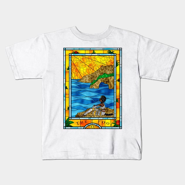 FFXIV Tarot - 0 The Fool Kids T-Shirt by Carmina